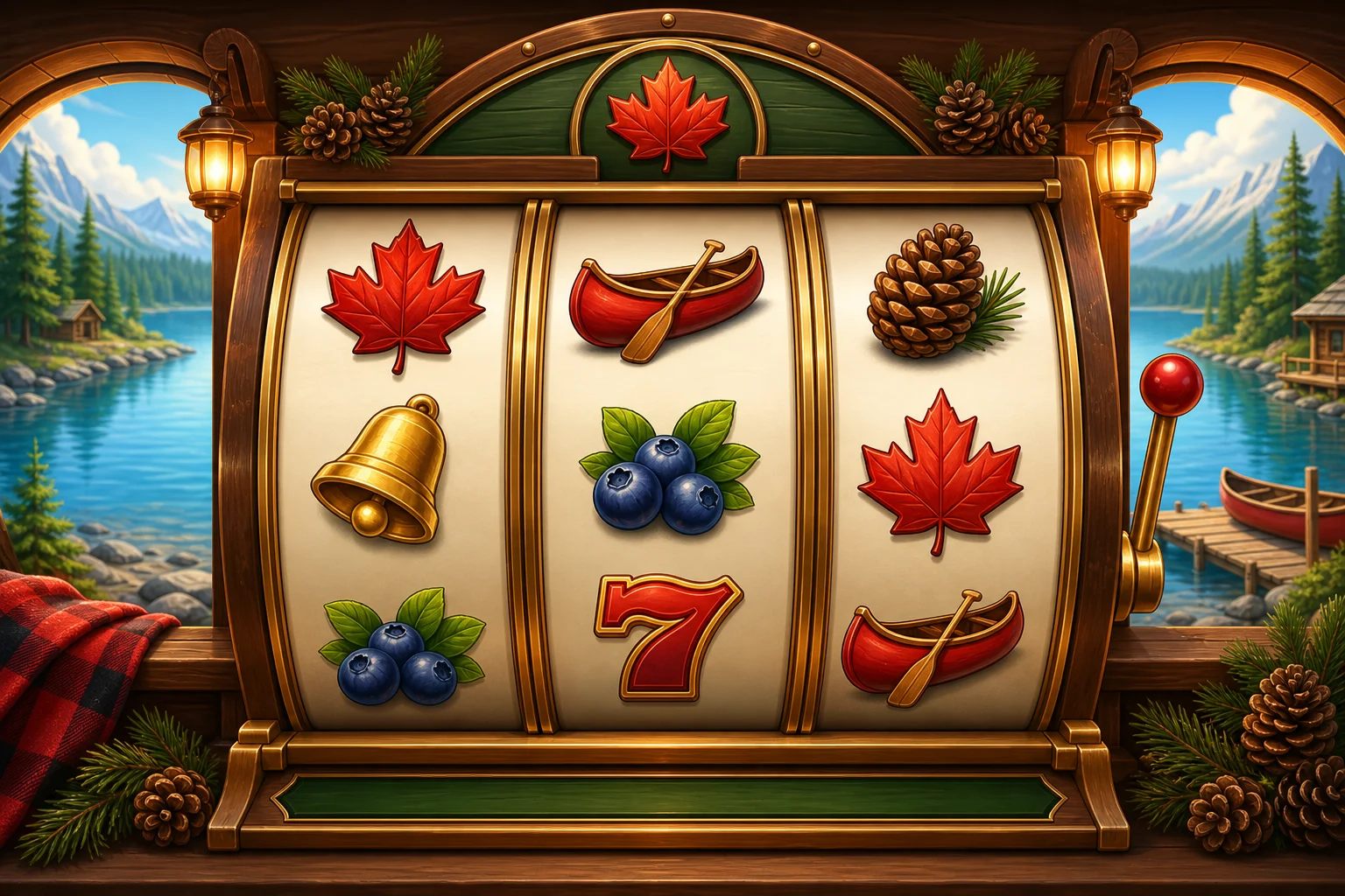 Northern Reels illustrated game cabinet